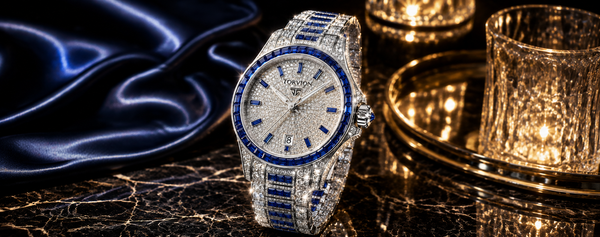 Torvion diamond watch with sapphire bezel